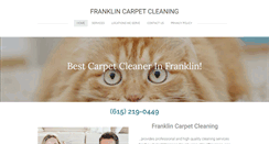Desktop Screenshot of carpetcleaningfranklintn.com