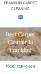 Mobile Screenshot of carpetcleaningfranklintn.com
