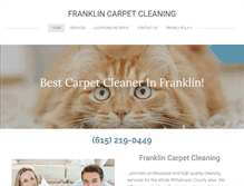 Tablet Screenshot of carpetcleaningfranklintn.com